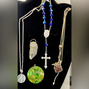SALE of DaY Lot Stones Crystals Assorted Pendant Necklace Set